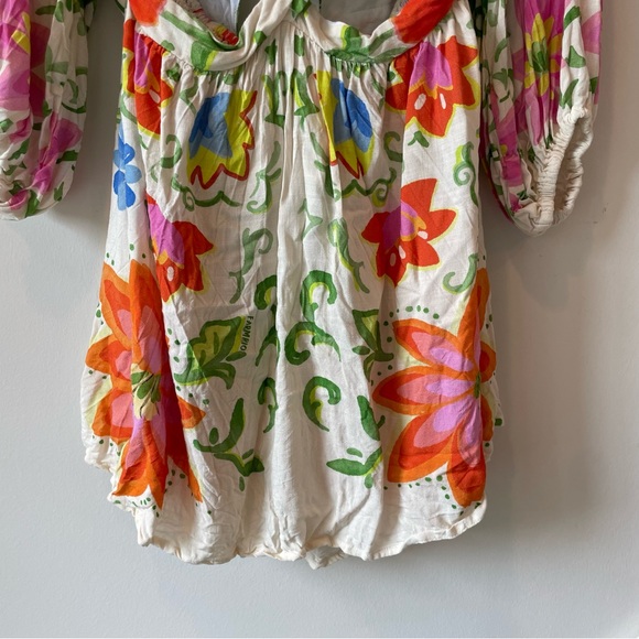 FARM Rio Floral cut out dress sz Large, purchased in Brazil, colorful - Picture 3 of 12